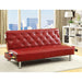 Farel Futon Sofa Red & White - Marjories Furniture (Las Vegas, NV)