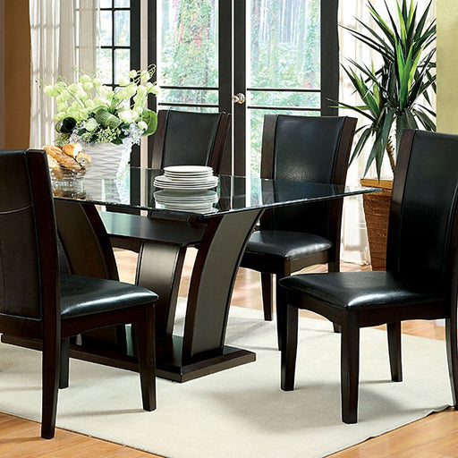 Manhattan 7 Pc Dining Table Set Cherry - Marjories Furniture (Las Vegas, NV)