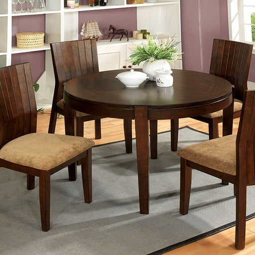 Ottawa Round Dining Table Brown - Marjories Furniture (Las Vegas, NV)