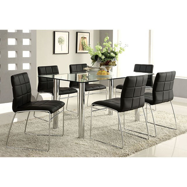 Oahu Black Side Chair - Marjories Furniture (Las Vegas, NV)