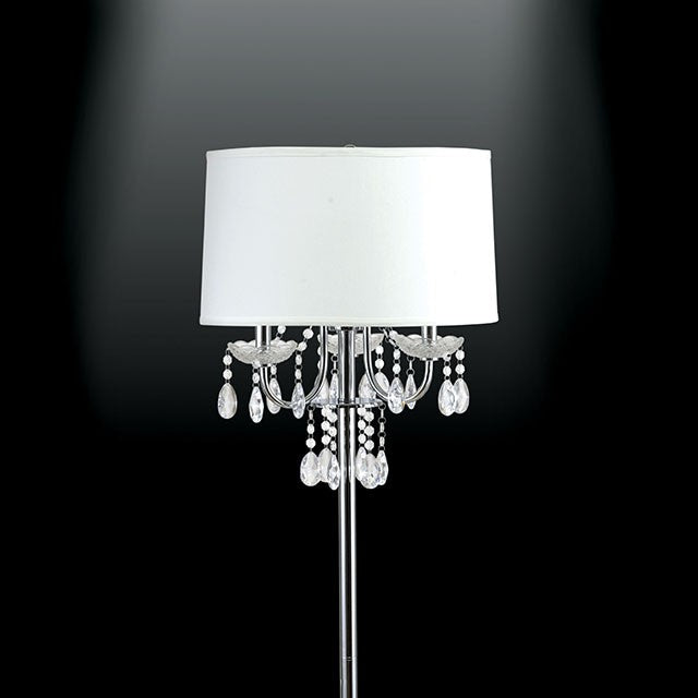 Jada White Floor Lamp - Marjories Furniture (Las Vegas, NV)