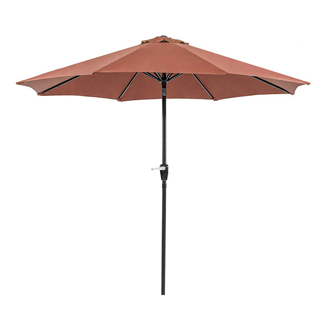 Soli 9' Outdoor Umbrella w/ Auto Tilt + 21" Round Base - Marjories Furniture (Las Vegas, NV)