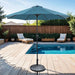 Tano 9' Outdoor Umbrella + 21" Round Base - Marjories Furniture (Las Vegas, NV)