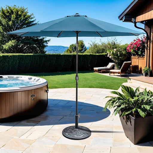 Mora 11' Outdoor Umbrella + 21" Round Base - Marjories Furniture (Las Vegas, NV)