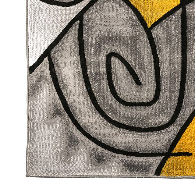 Sivas Charcoal Yellow 8' X 10' Area Rug - Marjories Furniture (Las Vegas, NV)