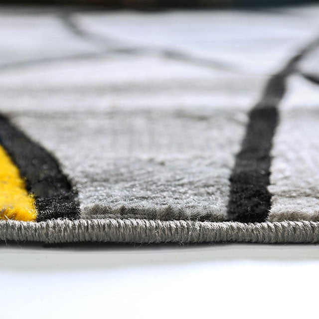 Sivas Charcoal Yellow 8' X 10' Area Rug - Marjories Furniture (Las Vegas, NV)