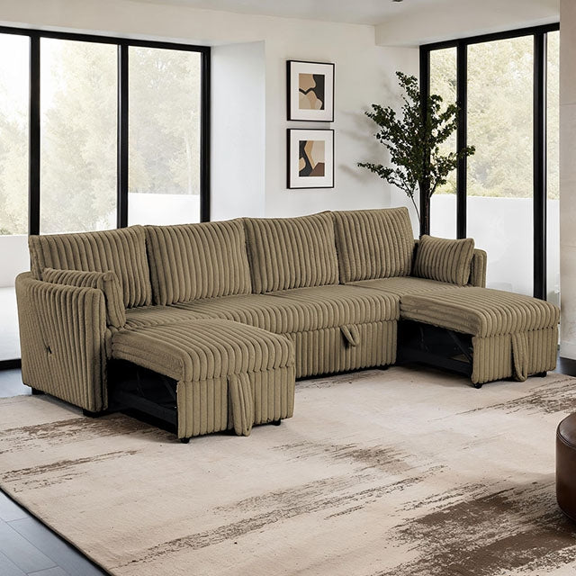 Denholme U-Sectional w/ Pull Out - Marjories Furniture (Las Vegas, NV)