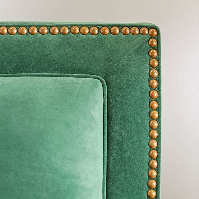 VERDANTE Emerald Green/Gold Sofa - Marjories Furniture (Las Vegas, NV)
