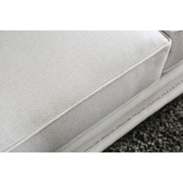Ilse Off-White/Blue Love Seat - Marjories Furniture (Las Vegas, NV)