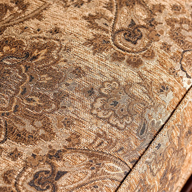 NICANOR Tan/Gold Sofa - Marjories Furniture (Las Vegas, NV)