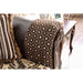 Quirino Light Brown/Dark Brown Love Seat - Marjories Furniture (Las Vegas, NV)