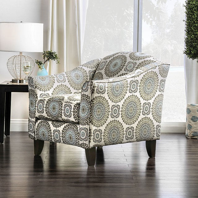 Misty Ivory/Pattern Floral Chair - Marjories Furniture (Las Vegas, NV)
