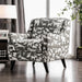 Patricia Ivory/Black Animal Pattern Chair - Marjories Furniture (Las Vegas, NV)
